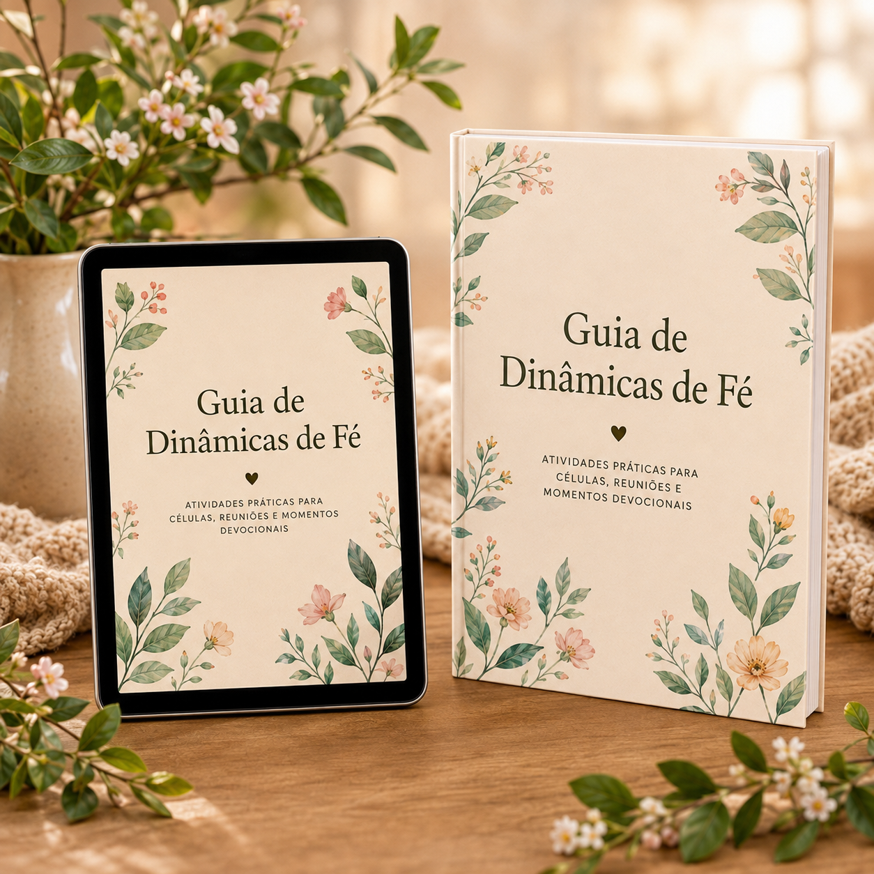 Visão completa do Kit de Fé e Acolhimento para imprimir